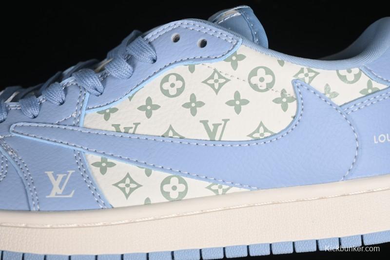 Nike Travis Scott x Fragment Design x Air Jordan 1 Low OG SP AJ1 University Blue - LX1988-104