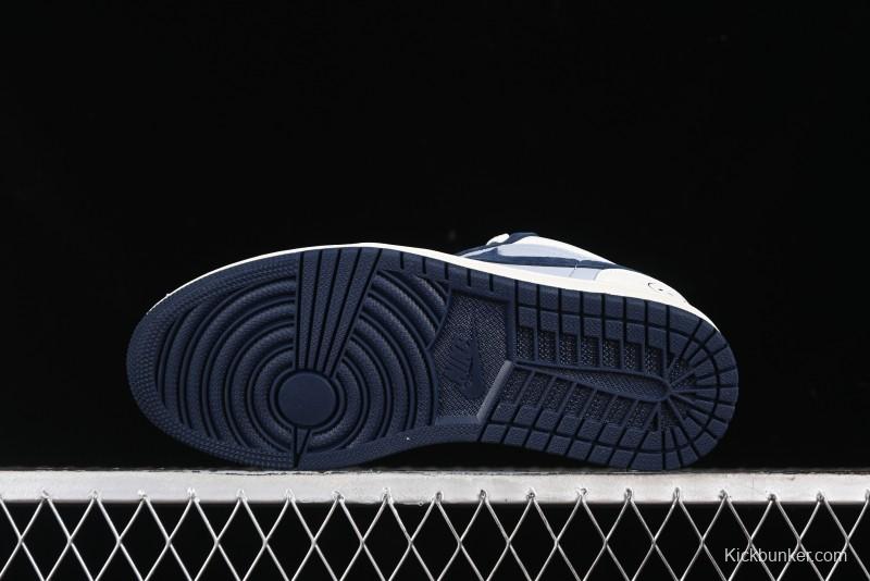 Nike Air Jordan 1 Low Retro Basketball Shoes in White Grey Blue - DC2024-026