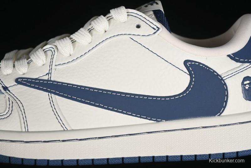 Nike Travis Scott x Fragment Design x Air Jordan 1 Low OG SP AJ1 Bape Collaboration - CH6336-008
