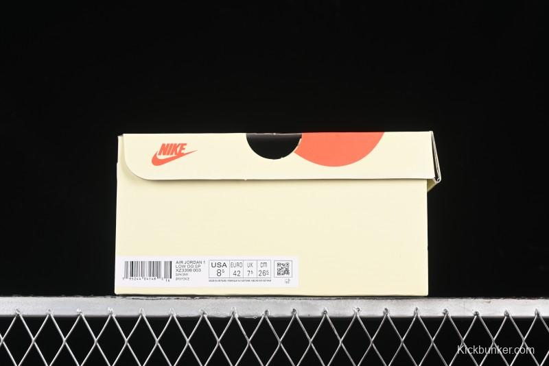 Nike Travis Scott x Fragment Design x Air Jordan 1 Low OG SP AJ1 Retro Sneakers - XZ3398-003