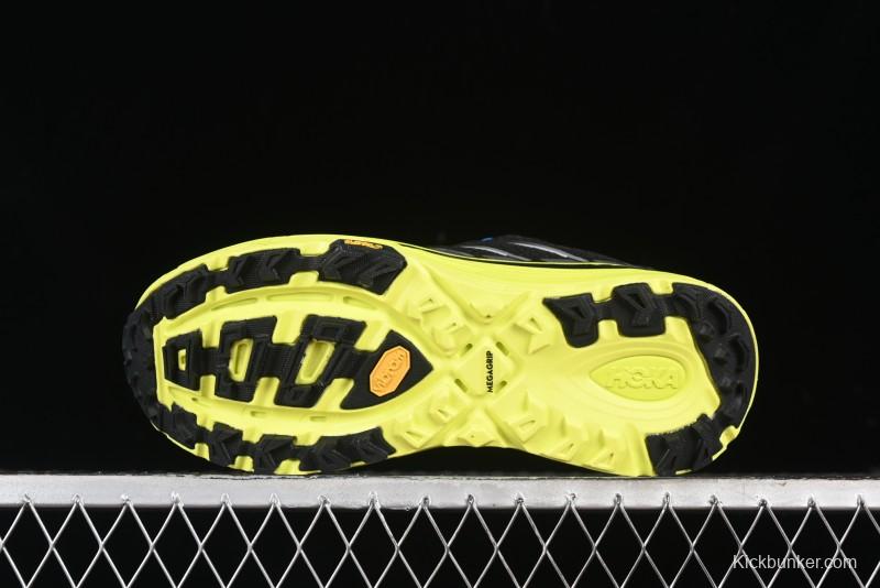 Hoka Mafate Three 2 Ultra-Lightweight Cushioned Trail Running Shoes with Vibram Outsole - 1141572 BHK