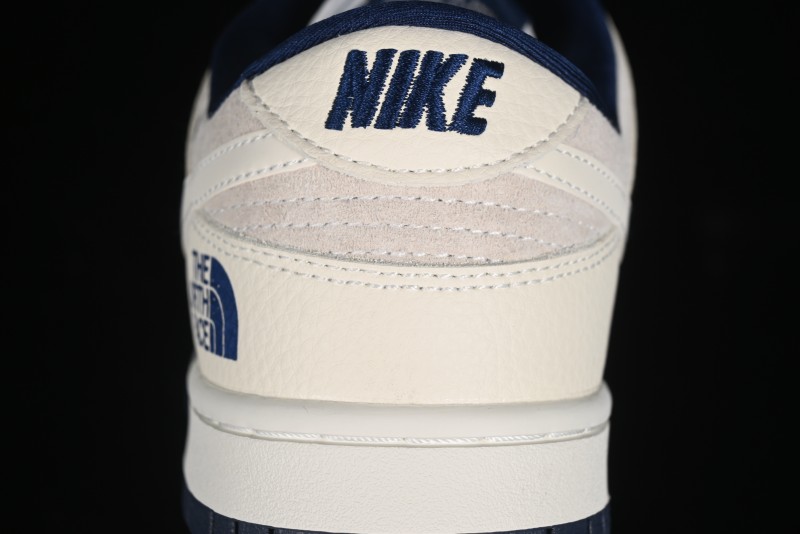Nike SB Dunk Low The North Face Collaboration - Grey Pigskin White Swoosh Anniversary Custom Low-Top Casual Skate Shoes - KK1333-006
