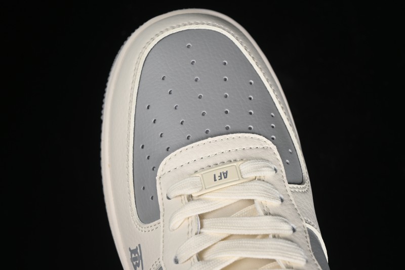 Nike Air Force 1 '07 Low Burberry Collaboration - Beige Grey Low-Top Casual Sneakers - BB8588-225