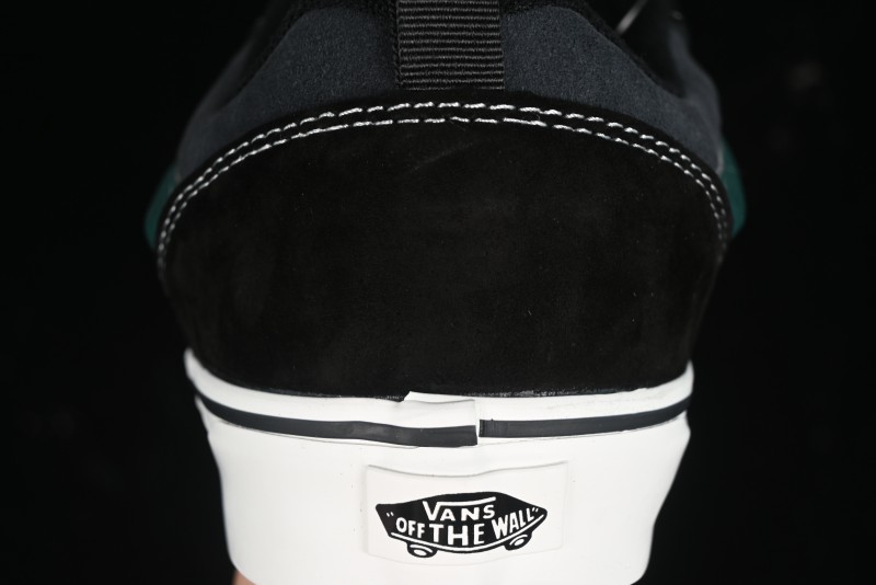 Vans Knu Skool Carbon Grey Black Green Low Top Retro Casual Vulcanized Sneakers - VN000D6CCI2