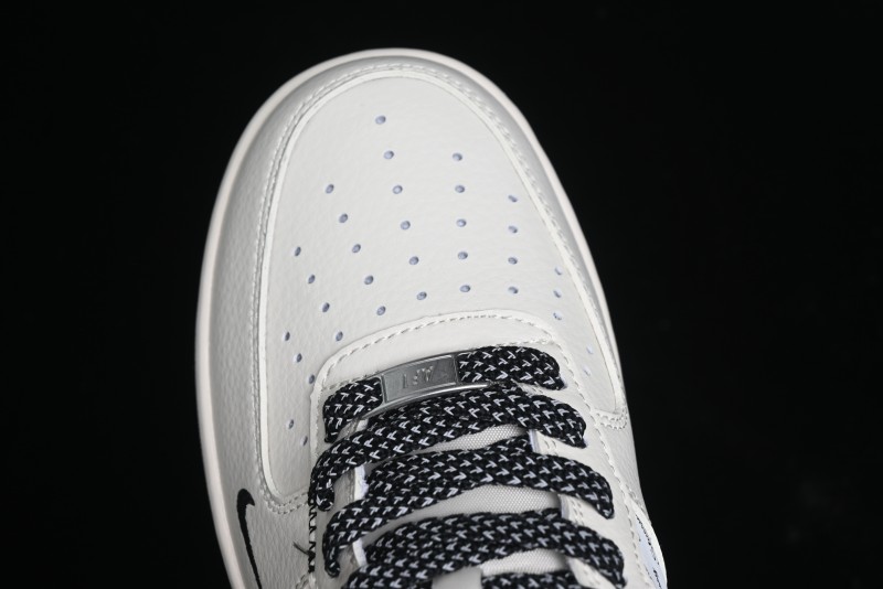 Nike Air Force 1 '07 Low Stussy Collaboration - Beige Black Hook Gum Sole Low-Top Casual Sneakers - XZ6188-255