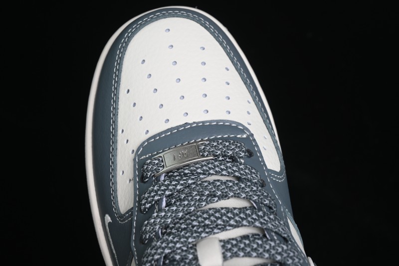 Nike Air Force 1 '07 Low Stussy Collaboration - Grey White Gum Sole Low-Top Casual Sneakers - XZ9688-101