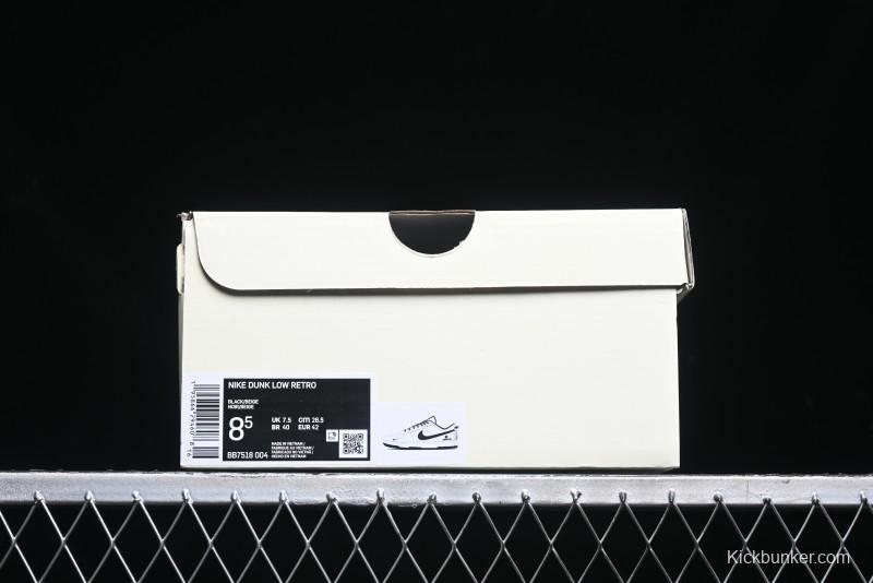 Nike SB Dunk Low UN Collaboration - Beige Black Line Black Sole Anniversary Custom Low-Top Casual Skate Shoes - BB7518-004