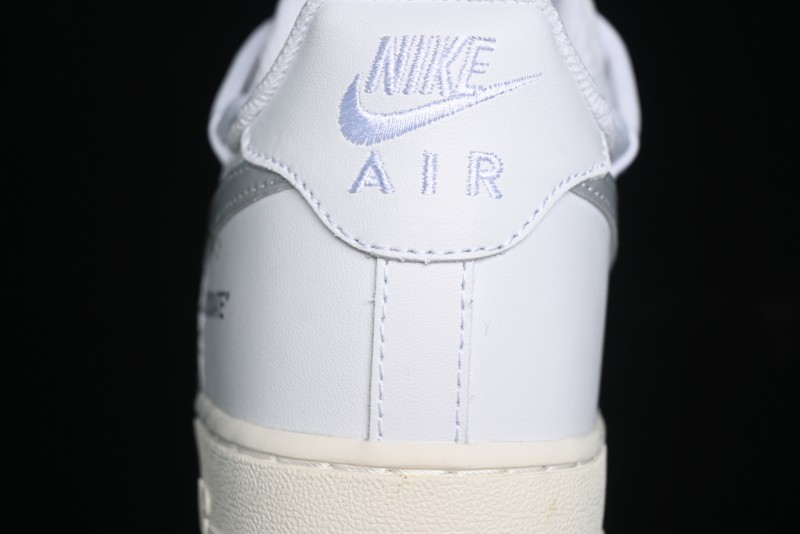 Nike Air Force 1 '07 Low Silver Hook Off-White Style Casual Sneakers - ZH0316-049