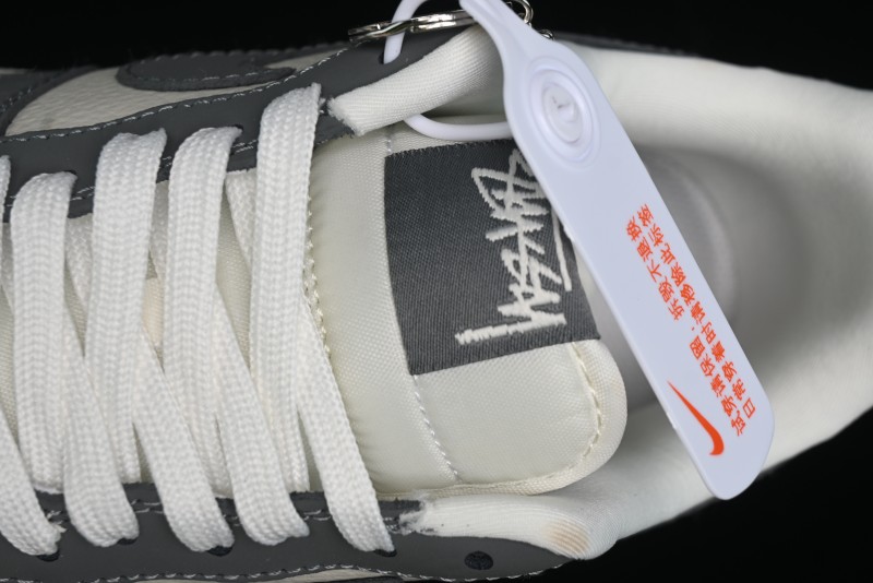 Nike Air Force 1 '07 Low Stussy Collaboration - Light Bone Shadow Low-Top Casual Sneakers - DF0180-008