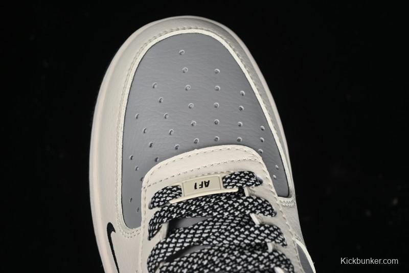 Nike Air Force 1 '07 Low Bape Collaboration - Beige Grey Black Low-Top Casual Sneakers BB6566-209