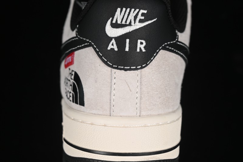 Nike Air Force 1 '07 Low Supreme Stussy Collaboration - Black Grey Red Label Low-Top Casual Sneakers - XZ6188-115