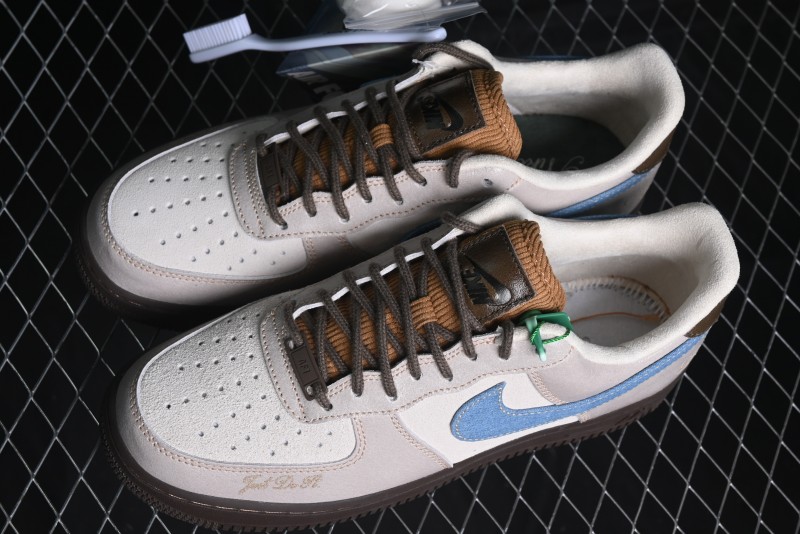 Nike Air Force 1 '07 Low Casual Sneakers with Full-Length Air Cushion - HQ3458-142