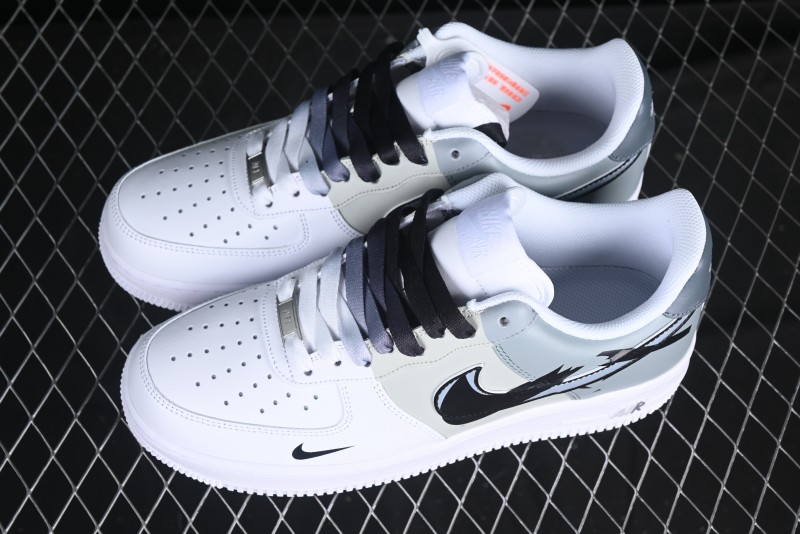Nike Air Force 1 '07 Low Hand-Painted Broken Hook Casual Sneakers - CV2288-011