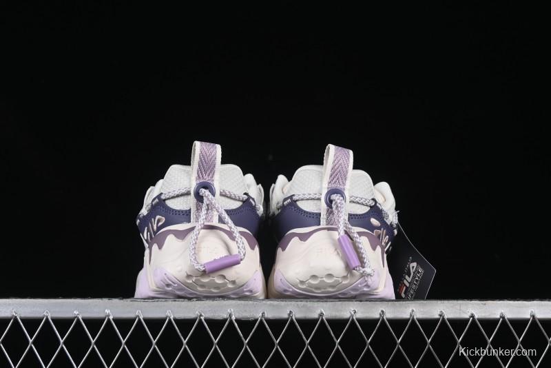 Fila Fusion Retro Mars Running Shoes with Lace-Up Design and Cushioned Sole - F12W432101FGO