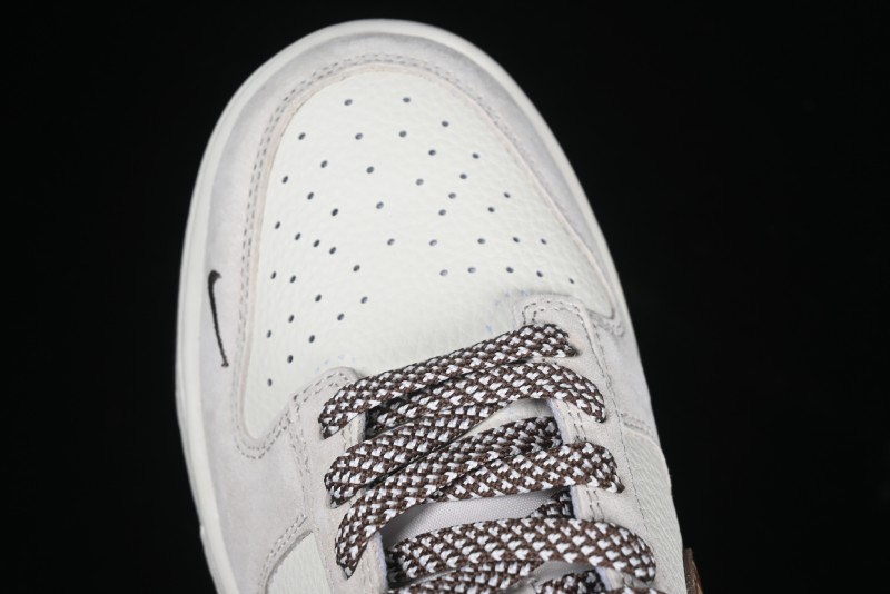 Nike SB Dunk Low Gucci Collaboration Monogram Beige Brown Swoosh Anniversary Custom Low-Top Casual Skate Shoes - DJ2024-059