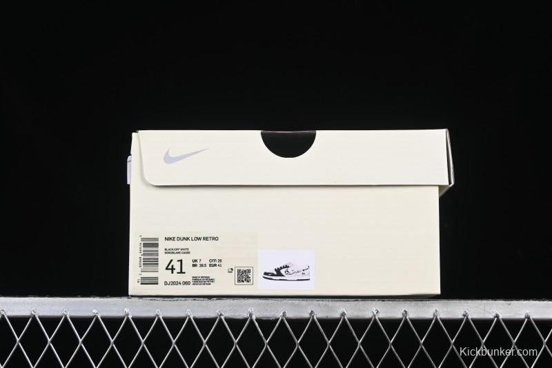 Nike SB Dunk Low Stussy Collaboration Zebra Black White Swoosh Anniversary Custom Low-Top Casual Skate Shoes - DJ2024-060