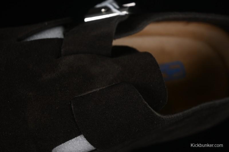 Birkenstock London BS Unisex Slip-On Casual Shoes with Soft Suede Leather and Lambswool Insole - BS