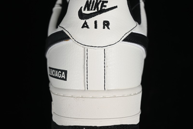 Balenciaga x Nike Air Force 1 '07 Low Triple Swoosh Beige Black Casual Shoes - FR0538-090