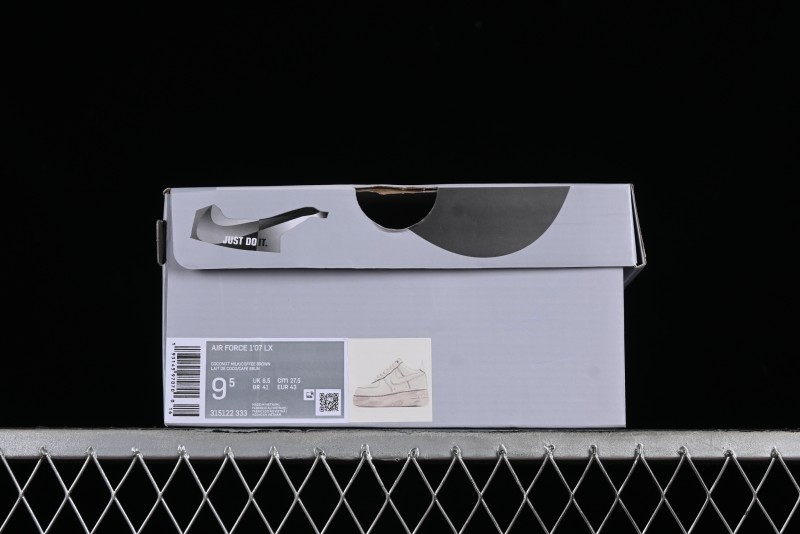 Nike Air Force 1 '07 Low Casual Sneakers with Hemp Rope Laces and Distressed Design - 315122-333