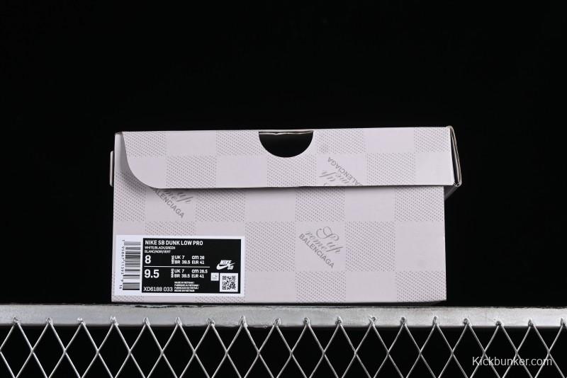 Supreme x Nike Dunk Low SB Skate Shoes with Zoom Air Cushion - XD6188-033