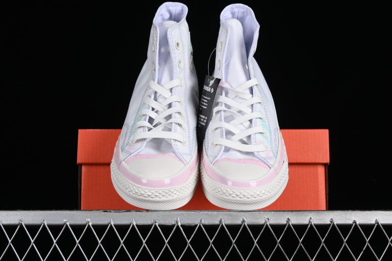 Converse Chuck 1970s Ice Cream Fun White Pink High Top Canvas Sneakers - A10947C