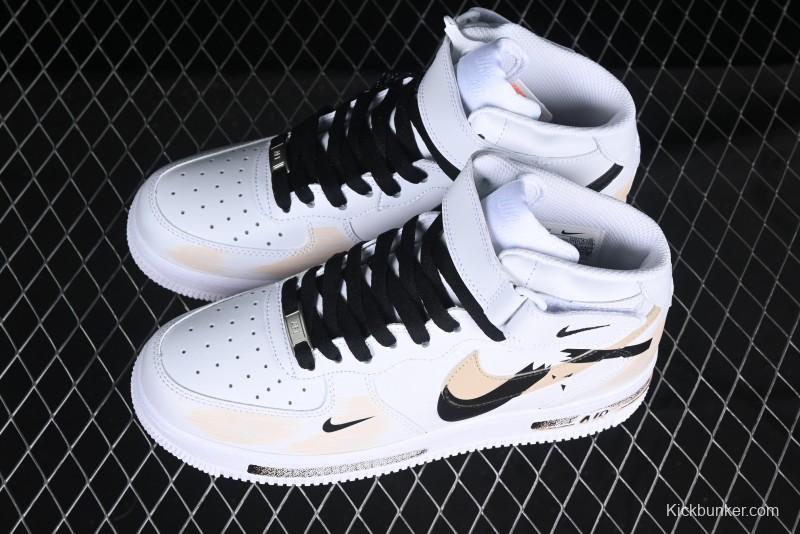 Nike Air Force 1 '07 Mid Broken Hook Spray Paint Anime Theme Casual Sneakers - ZH0316-058