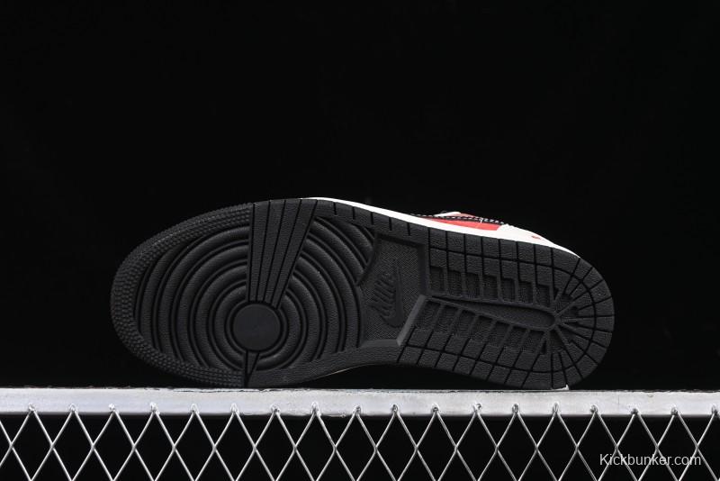 Nike Air Jordan 1 Low Supreme Collaboration Year of the Snake Limited Edition Retro Basketball Shoes - FC1688-203