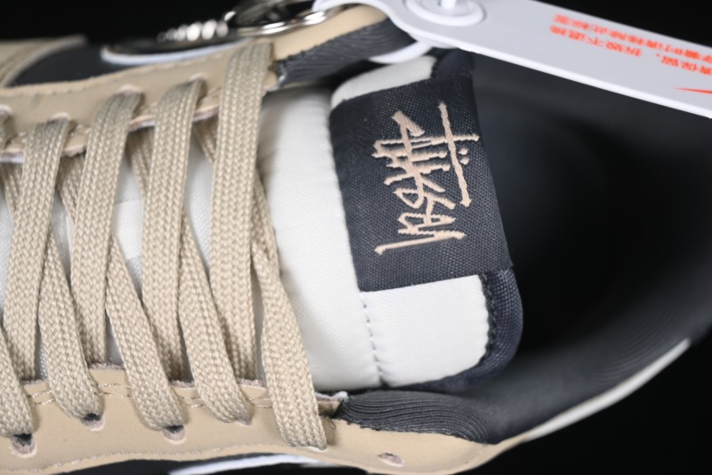 Nike Air Force 1 '07 Low Stussy Collaboration Grey Fog Swoosh Low-Top Casual Sneakers - KK1988-033