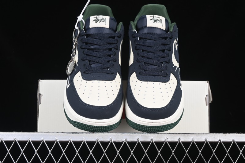 Nike Air Force 1 '07 Low Stussy Collaboration Explosive Blue Low-Top Casual Sneakers - KK1988-040