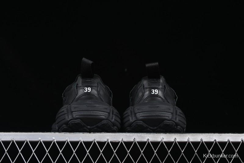 Balenciaga Monday Leather Round Toe Lace-Up Low-Top Casual Shoes - WDTSC1000