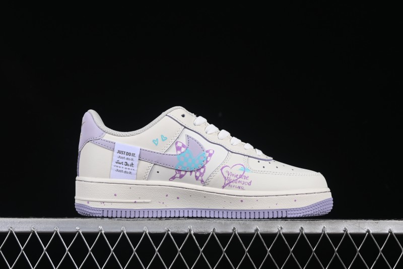 Nike Air Force 1'07 Low Casual Sneakers Purple Butterfly - FB1839-213