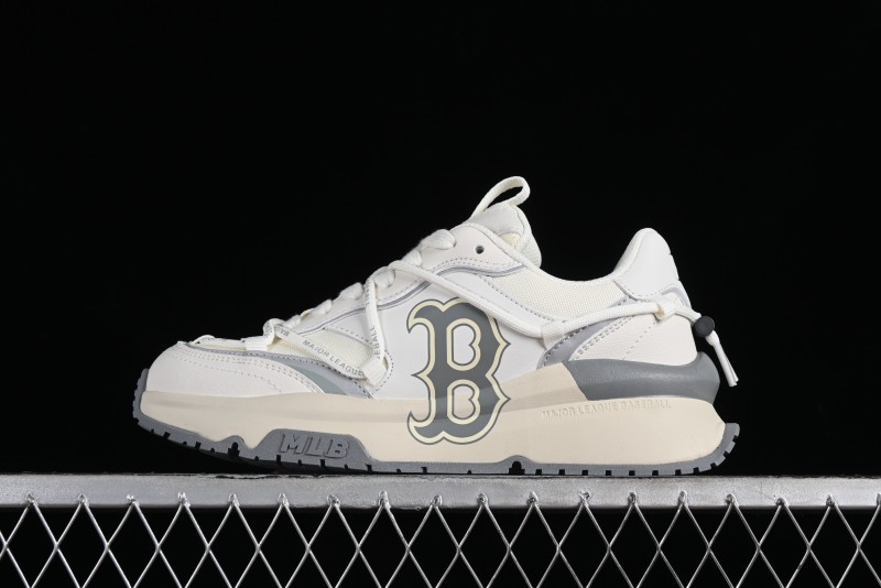 New York Yankees Chunky Runner Basic Lace-Up Lightweight Casual Sneakers - 3ASHCRR3N43WHS