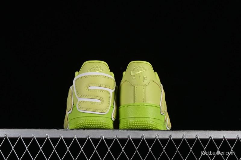Nike CPFM x Nike Air Force 1 '07 Low Casual Sneakers in Lemon Green with SUNSHINE Design - DC4457-300