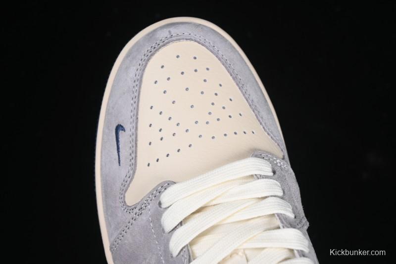 Nike Air Jordan 1 Low AJ1 The North Face Collaboration Grey Blue Red Hook Retro Basketball Shoes - DM9188-012