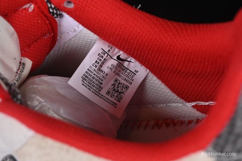 Nike Air Force 1 '07 Low Supreme Collaboration Grey Snake Scale Low-Top Casual Sneakers - DM6688-010