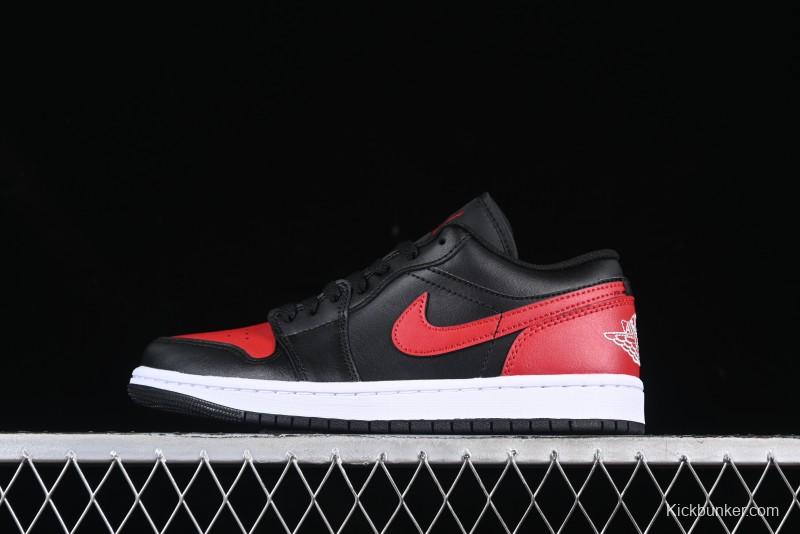 Nike Air Jordan 1 Low AJ1 Red Black Low Top Casual Sneakers - 553558-067