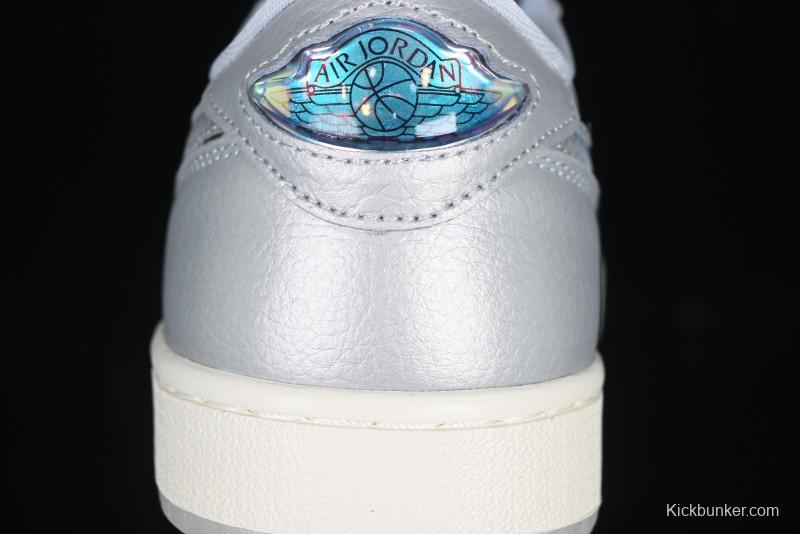 Nike Air Jordan 1 Low OG Retro Basketball Shoes Snake Year Limited Edition Silver Snake - HF3144-100