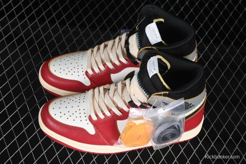 Nike Union x Air Jordan 1 Retro High Basketball Shoes Shadow Chicago - HV8563-600