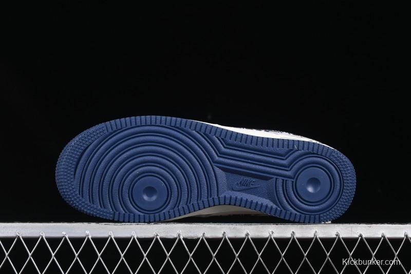 Nike Air Force 1 '07 Low Dior Collaboration Grey Blue Ghost Face Casual Sneakers - KK1988-044