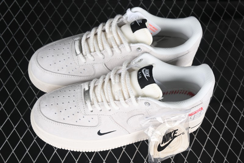 Nike Air Force 1 '07 Low Supreme Champion Collaboration Off-White Mini Swoosh Casual Sneakers - SJ6698-020