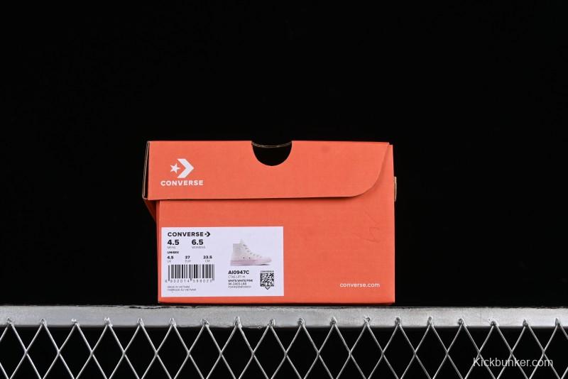 Converse Chuck 1970s Ice Cream Fun White Pink High Top Canvas Sneakers - A10947C