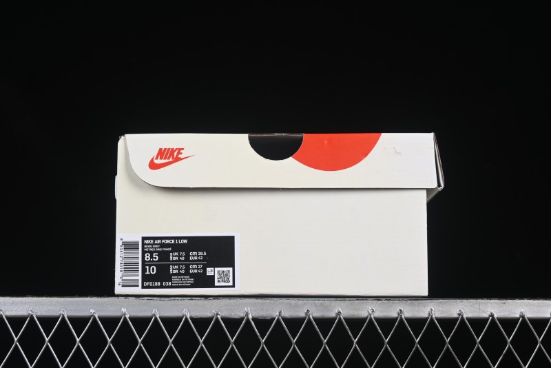 Nike Air Force 1 '07 Low MLB Collaboration Dark Checkered Beige Low-Top Casual Sneakers - DF0188-038