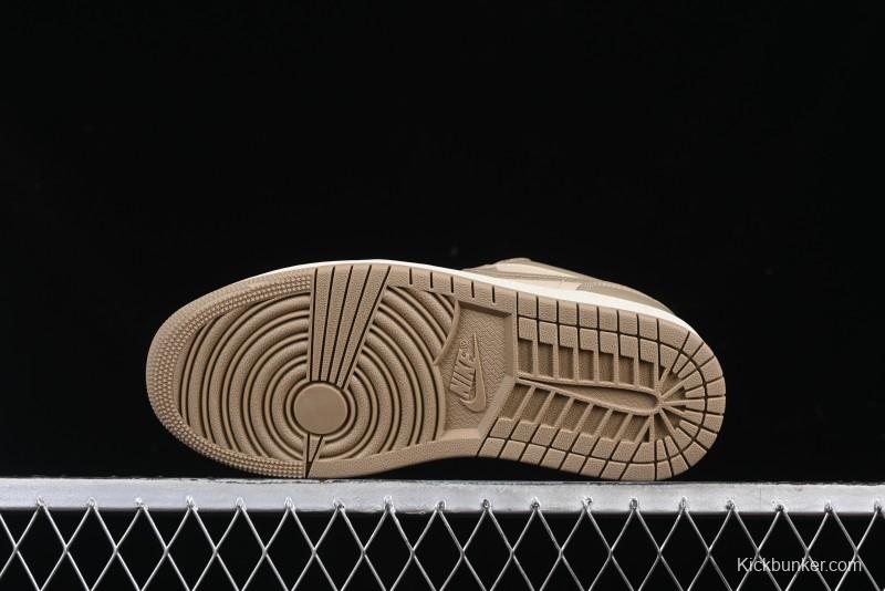 Nike Air Jordan 1 Low AJ1 Wheat Color Low-Top Casual Sneakers - DC0774-203