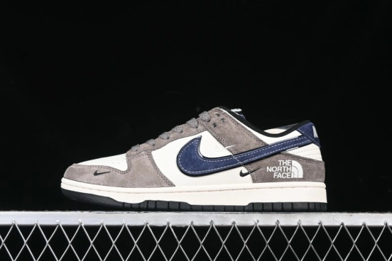 Nike SB Dunk Low The North Face Collaboration - Mysterious Grey Anniversary Edition Customized Low-Top Casual Skate Shoes - XS1086-006