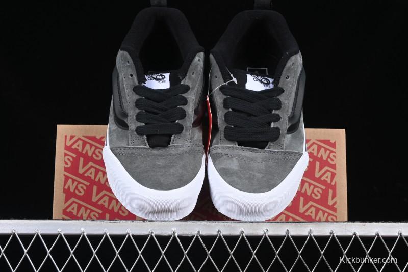 Vans Knu Skool Low-Top Retro Casual Vulcanized Sneakers in Grey Black - VN0009QCBDS