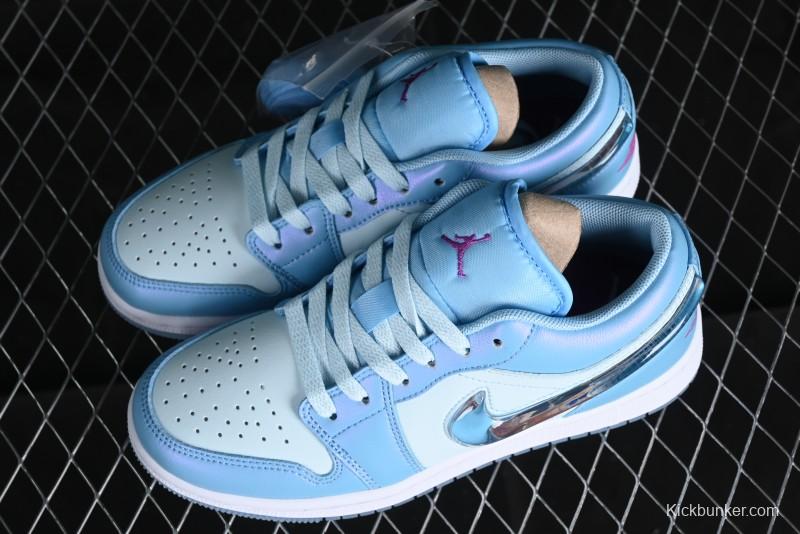 Nike Air Jordan 1 Low Custom Black Green Casual Sneakers - FN7366-400