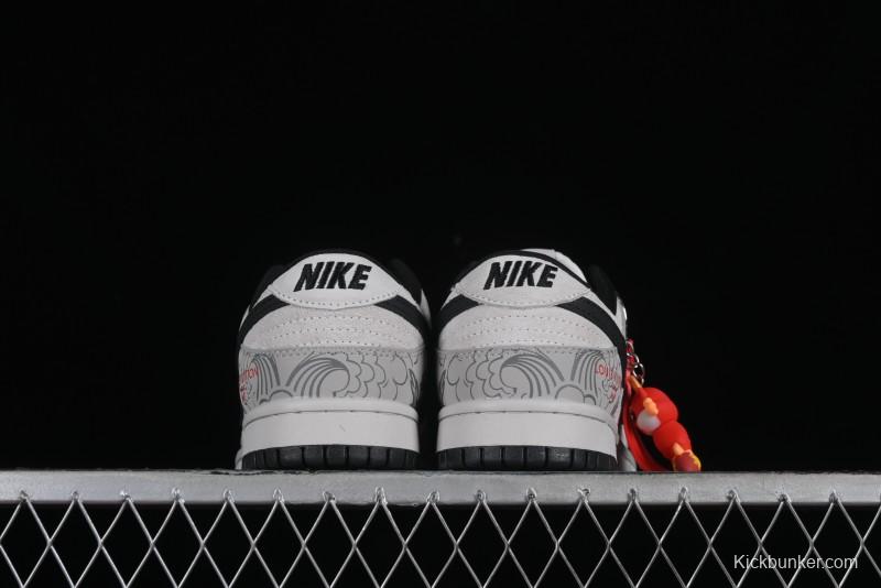 Nike SB Dunk Low Chinese New Year Limited Edition - Gray Dragon Anniversary High-End Custom Low-Top Casual Skate Shoes - XP3802-330
