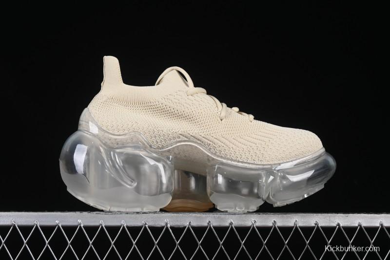 Grounds Big Bubble High Platform Sneakers in Cream White - AJE5