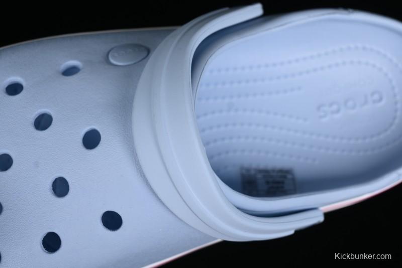 Crocs Crocband Platform Rainbow Comfortable Thick-Soled Clogs - B.D4