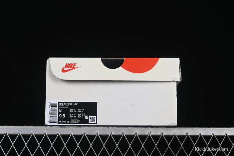 Nike Air Force 1 '07 Low UN Retro Gray Casual Sneakers with Full-Length Air Cushion - KK1988-064